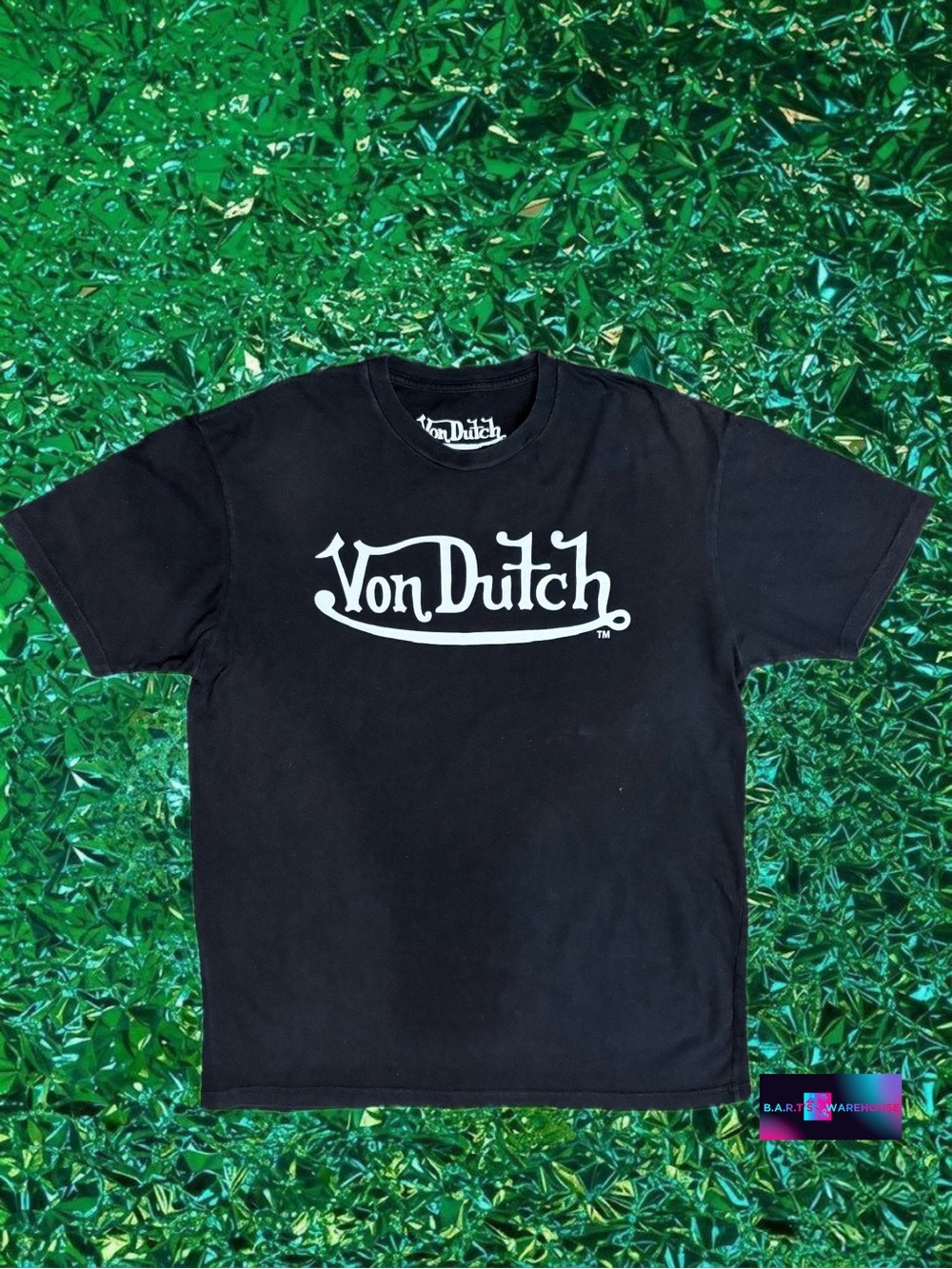 Vintage Von Dutch Y2K Graphic Tee Black Size L
